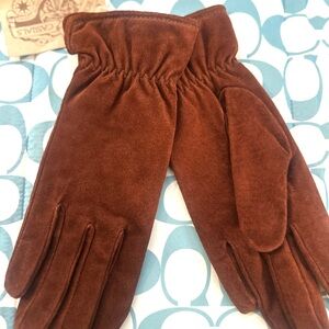 NWT Crossroads Casuals Women's Brown Suede Gloves Medium